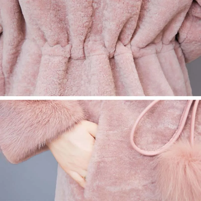 
Best Selling Latest Design Perfect Cut Sable Fur Coat Factory Long Plus Size Cotton Single Button Thick Formal Breathable O-neck 