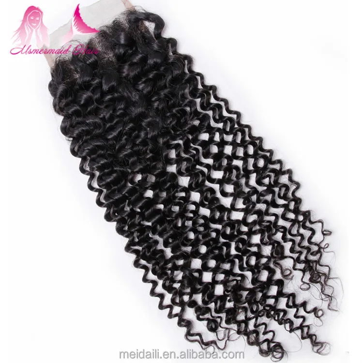 
Hot sale high quality virgin malaysian hair weave natural raw kinky curly hair 3 bundles with 4*4 lace closure 