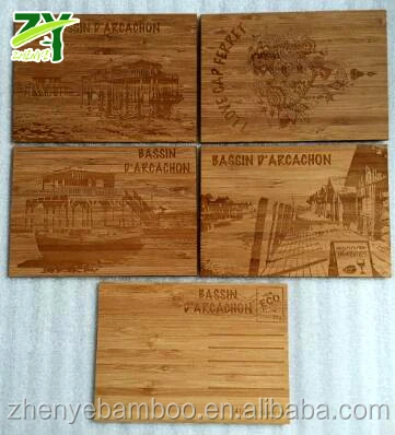 Eco-friendly Postcard, Biodegradable Postcard Bamboo Veneer Made