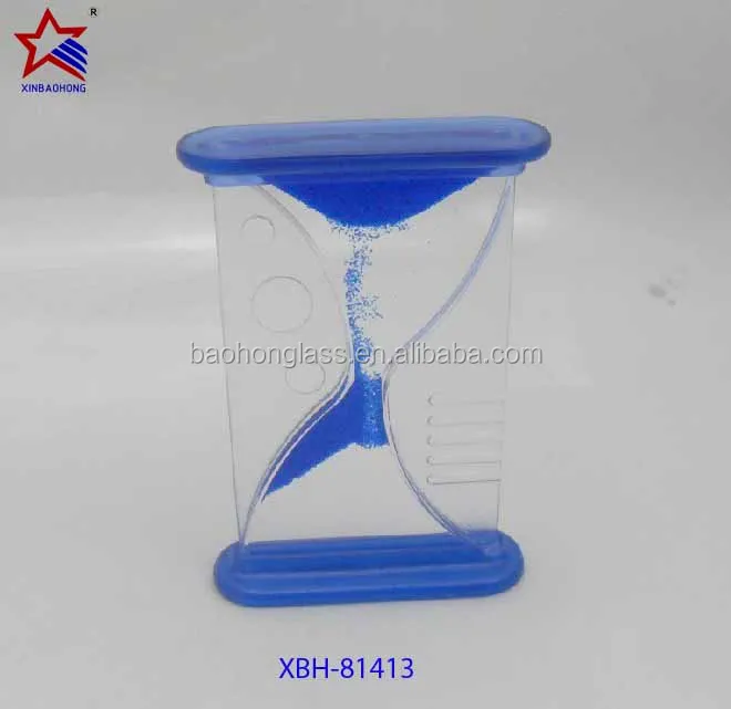 Unbreakable Plastic Reversing Flowing Non-Toxic Liquid Hourglass For Kids