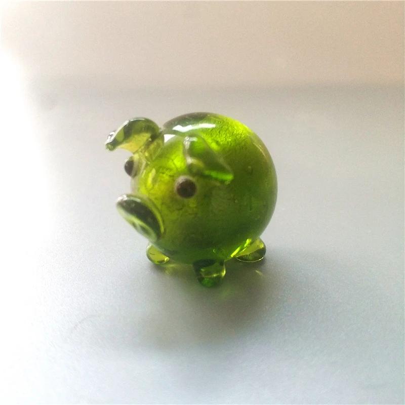 Cute glass pig murano glass animal toy