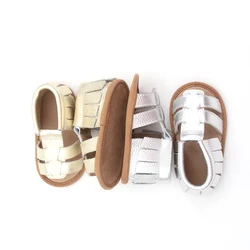 BEIBIENOYA Baby Sandals Leather Baby Shoes Baby Moccasins Sandals Shoes For Outside
