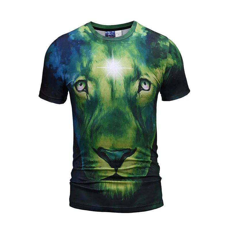 wholesale custom all over print t-shirt animal digital printing t shirts