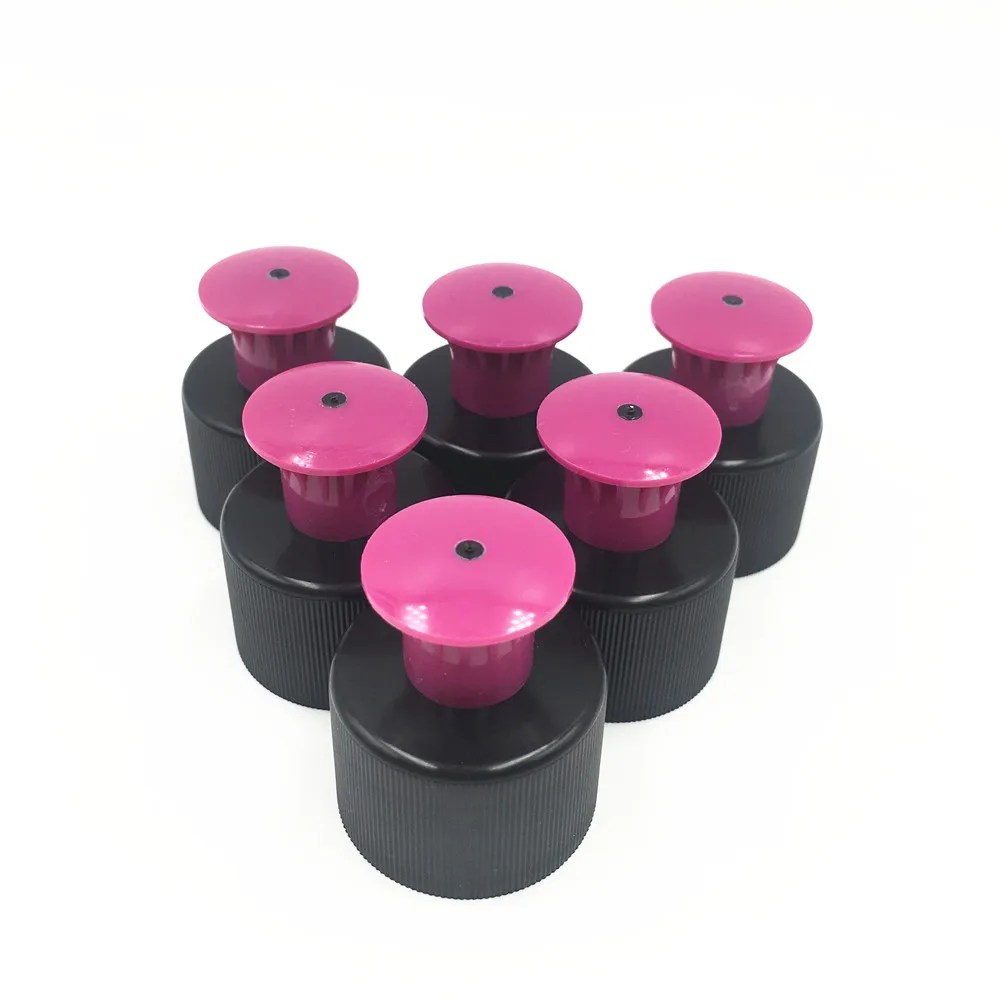 Plastic shampoo bottle push pull lid cap 24 /410 28/410