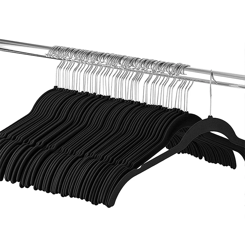 Assessed Supplier LINDON Closet Complete No Slip Plastic Velvet Flocked Hanger