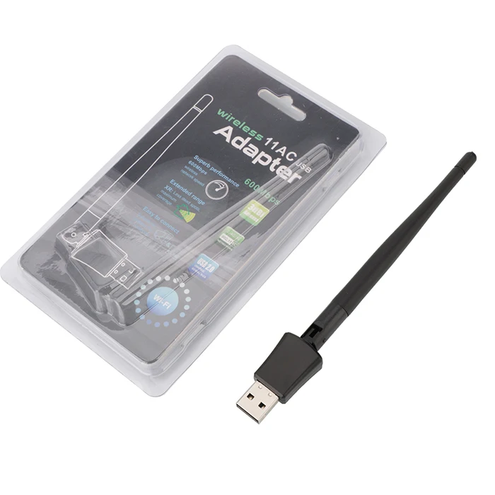 Двухдиапазонная внешняя антенна 5G Android USB Wifi Dongle 600 Мбит/с 802.11ac Mtk7610 чипсет