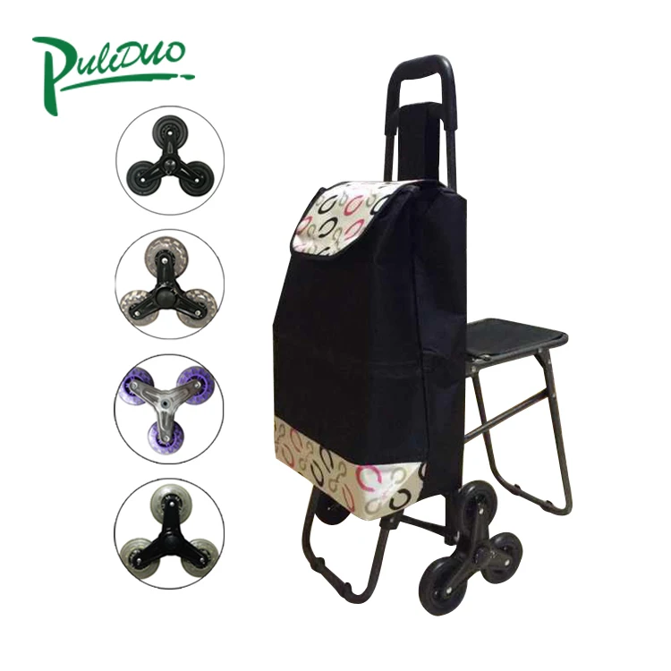 Foldable Custom Foldable Shopping Trolley With Wheel Chair Trolley