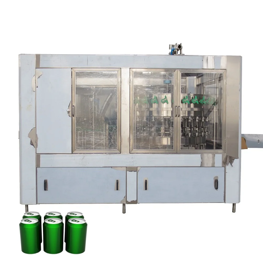 
High speed rotate FULL full automatic beer fillling canning machine equipment for aluminum Cans 