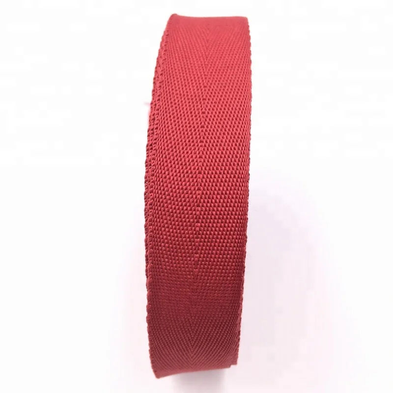 Garment use colorful herringbone woven tape polyester