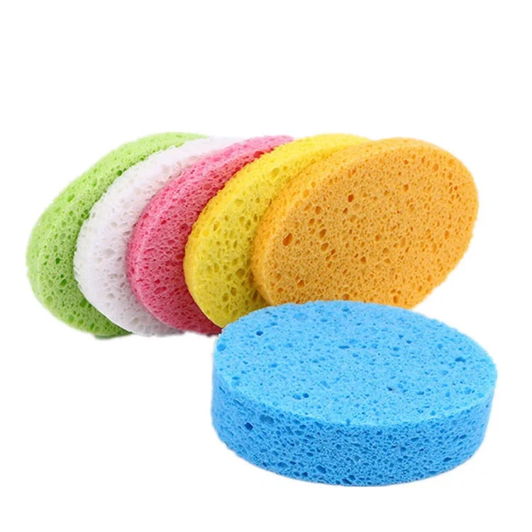 
Customize Large Hole Wash Puff Cotton Fiber Soft Bath Compressed Natural Cellulose Facial Sponges 