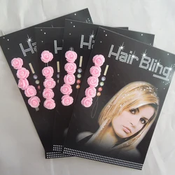 Hight Quality Hair Accessory hair bling crystal Resin Flower Hair Blings For Girls