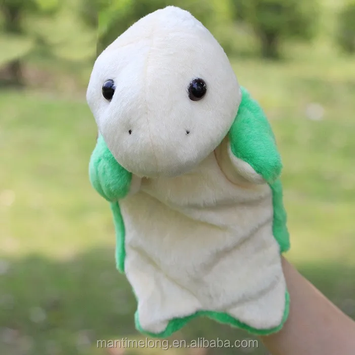 Tortoise Shape Plush Toy Puppet Animal Hand Puppet Doll Finger Puppet