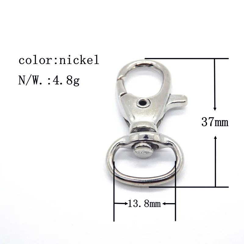 YIWANG Nickel Plated Metal Key Chain Snap Hook For Women Wallets