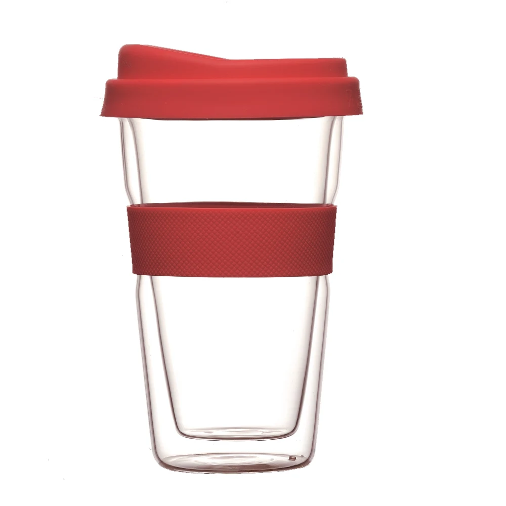 
Reusable coffee tea cup tumbler glass 