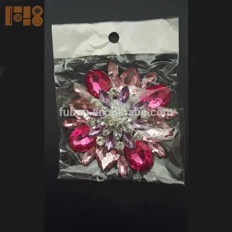 Acrylic Stones Rhinestone Wedding Brooch Hijab Pins