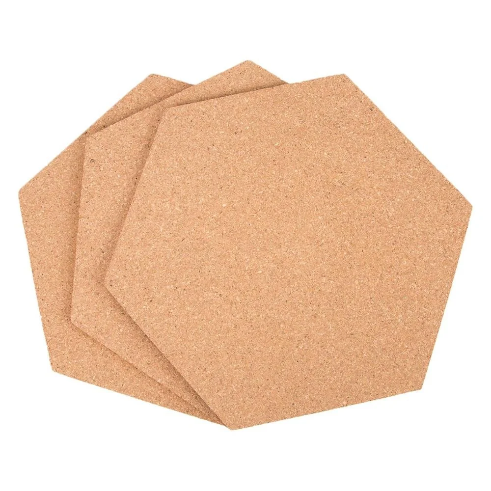 Frameless Hexagon Cork Board, Self Adhesive Cork Notice Board, Mini Wall Bulletin Boards