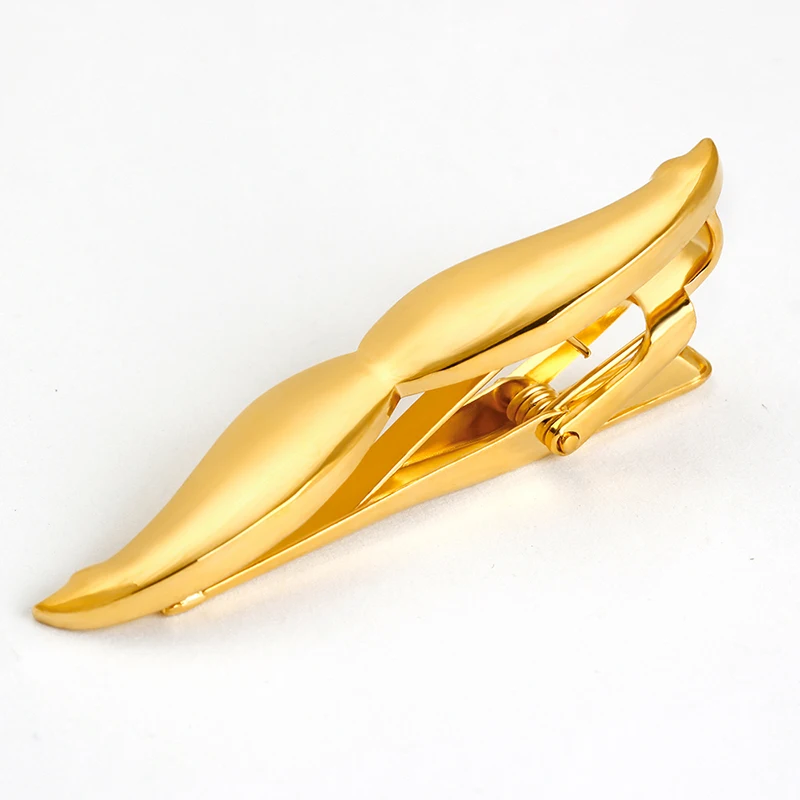 Wholesale decorative small metal clips custom moustache shape tie bar