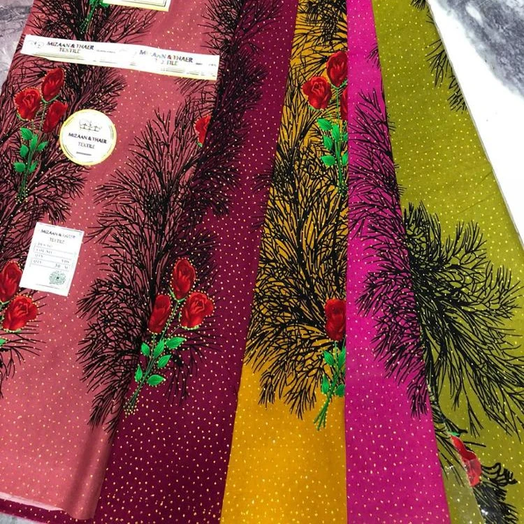 
African Printed Spun Rayon 100% viscose woven fabric baati 