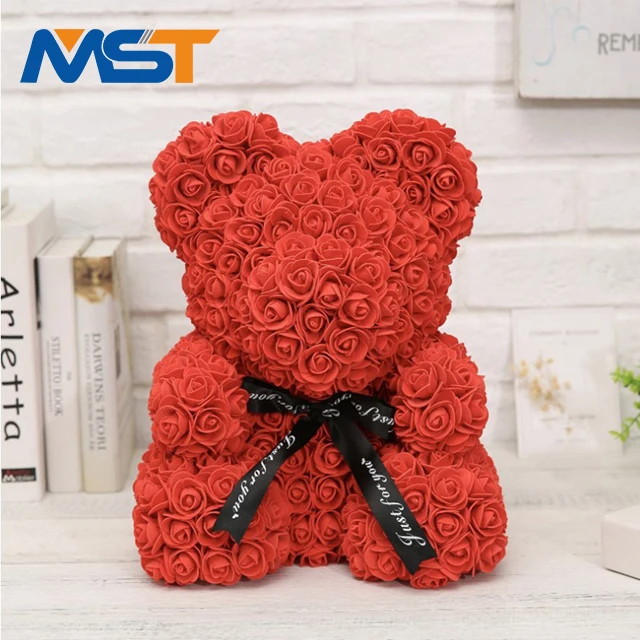 
Artificial Plastic PE Foam Bear Rose Flower For Girlfriend Gift Valentines Day 