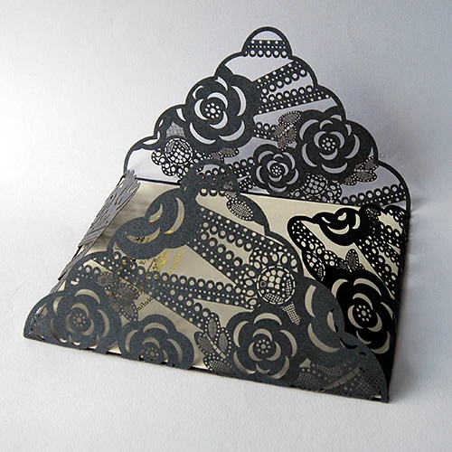
Cheap envelope style laser cut wedding invitations 