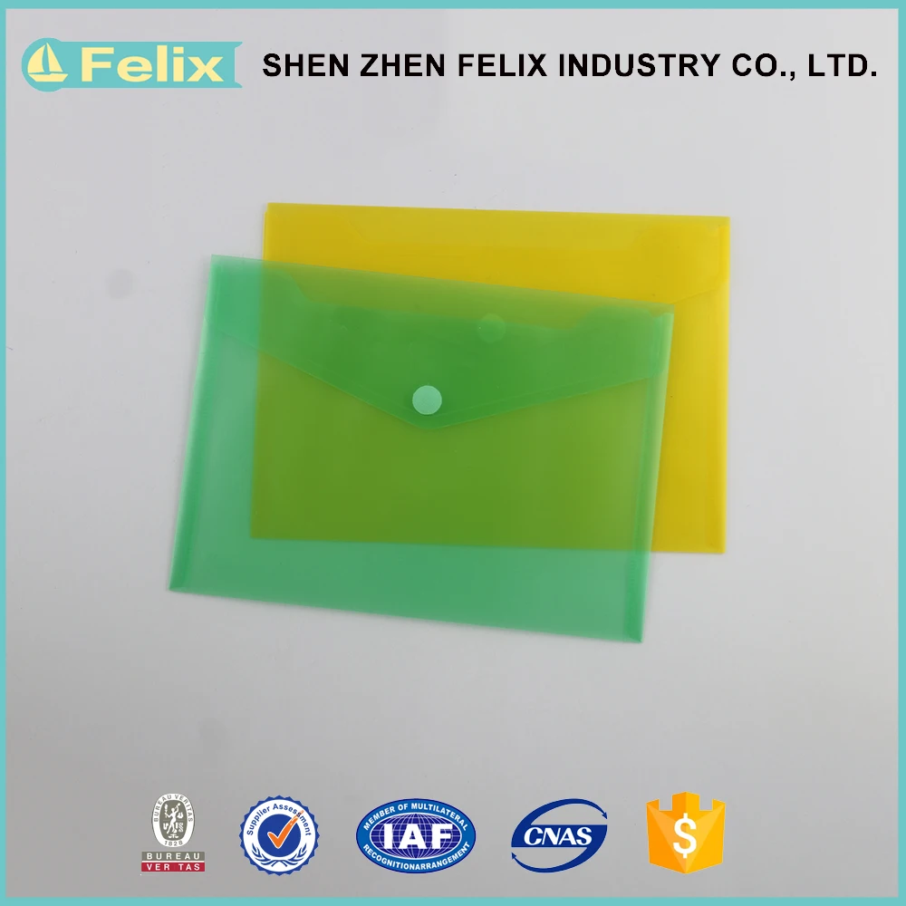 Wholesale PP Filing Products , Plastic Envelope File Folder