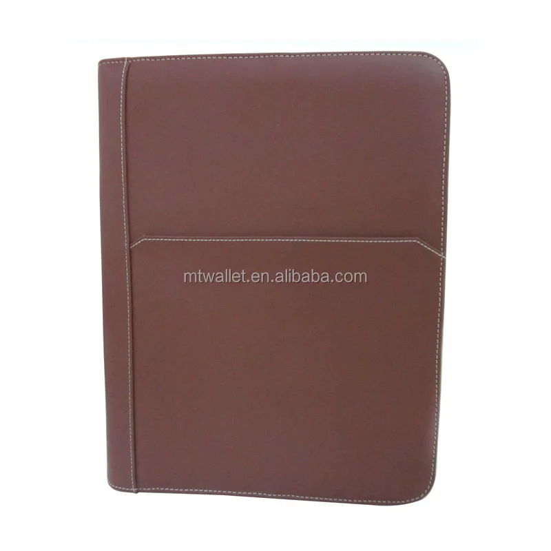 Leather Writing Portfolio Cover A4 Clear File Folder Document Holder