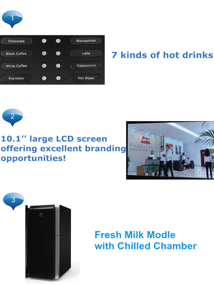 Commercial Bean to Cup Coffee Machine with Grinder - Golden Paris E2S