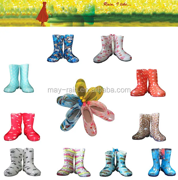 Women Rubber/ PVC Rain Boots Wellington Boots