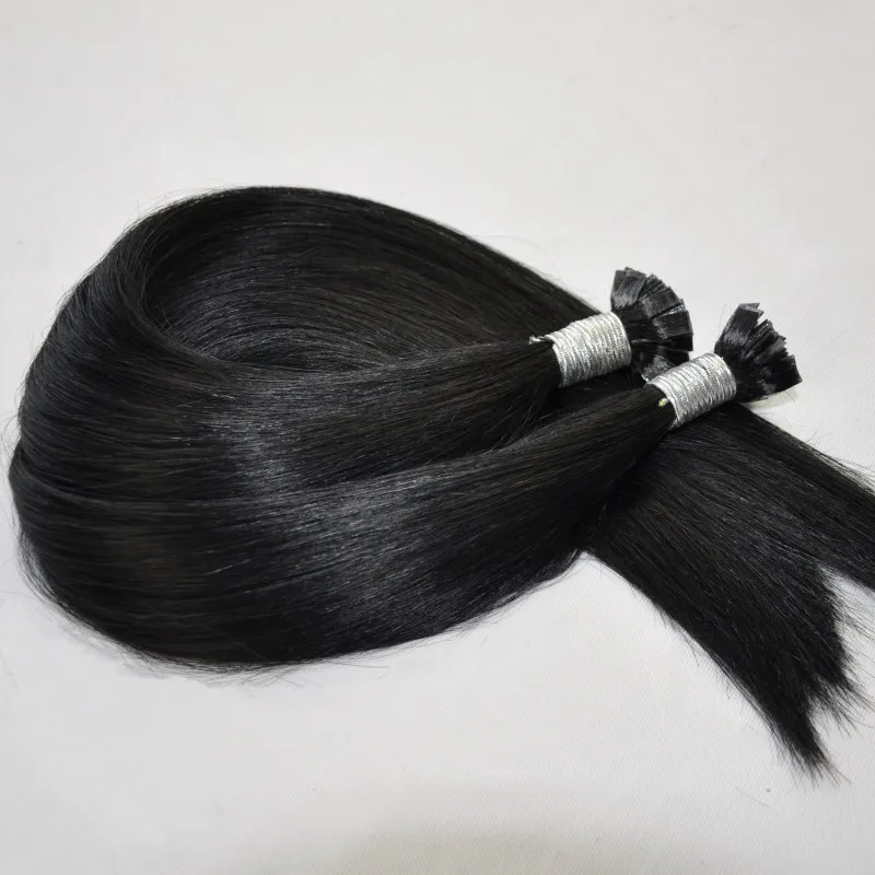
White market Best Selling Russian hair russian hair extensions flat tip russian hair extensions 1g/set 100g/pack 