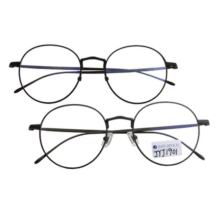 High Quality Classic Round Full Rim Style Optical Titanium Frame Glasses for Women and Men