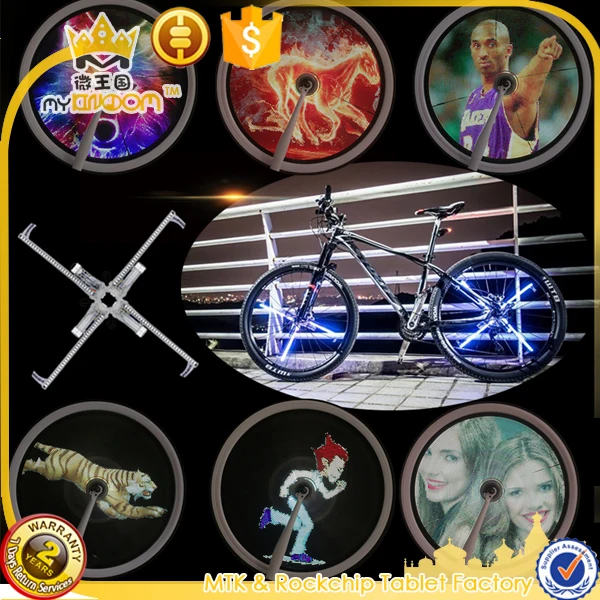 416 LEDs DIY Bicycle Spoke Bike Tire Wheel Light Programmable LED Double Sided Screen Display Image Night Cycling Ride