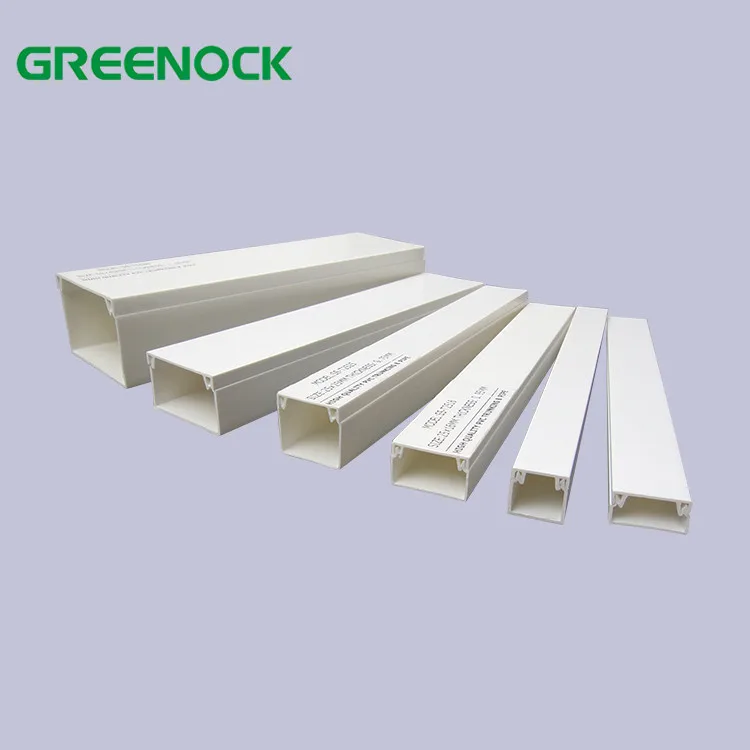 Household pvc electric decorative square cable trunking channel for cable 15x10 16x16 28x14 30x15 40x16 40x25 for nigeria market
