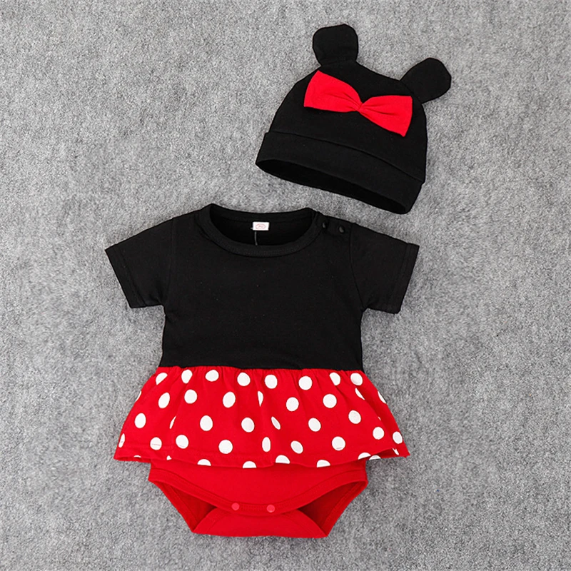 2019 new cartoon cute like Mickey Minnie stripe jumpsuit