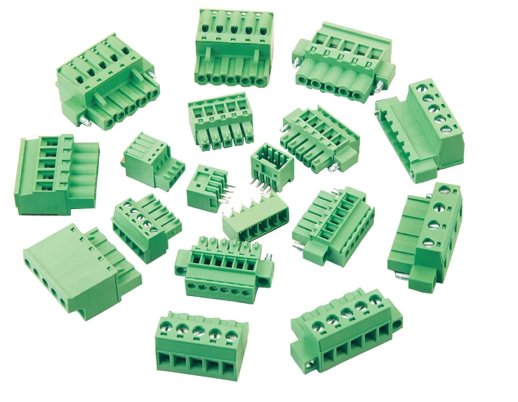 Fielect PCB Terminal Block 20Pcs 300V 15A 5.08mm Pitch 2P Flat Angle Needle Seat Insert-in PCB Terminal Block Connector 2EDGK-5.