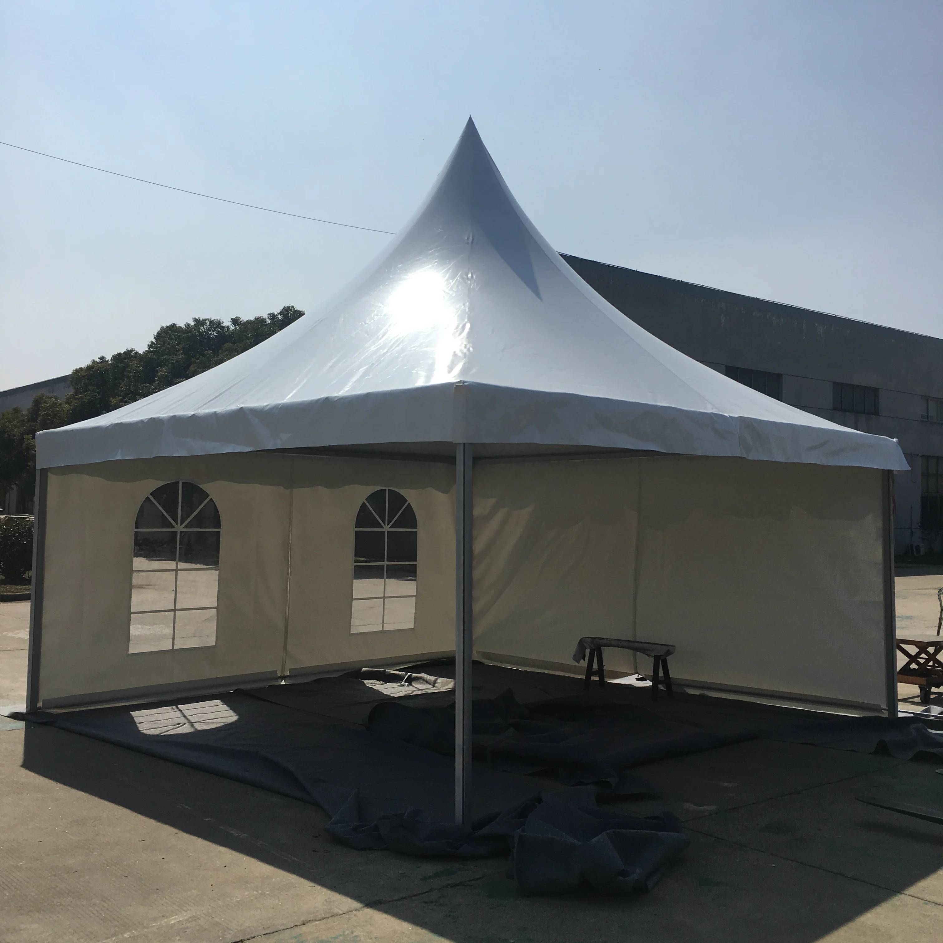 Custom Ridge Tent aluminium Alloys Flexible Pole B1 grade Fire resistance White Big outdoor circus tent For Sale , Arabic Tent C