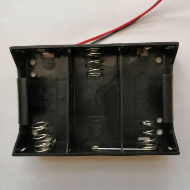 4.5V Plastic Waterproof 3 x D Size 3D Cell Battery Holder with Cover & Switch JST Connector DC plug
