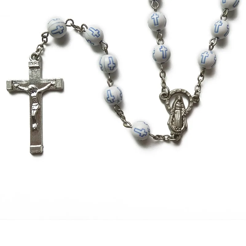 Free shipping sample Catholic religious items souvenirs rosary necklace wholesale free christian jewelry