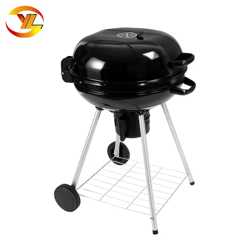 Заводская цена, круглая барбекю-гриль 22 дюйма с поворотной крышкой, для приготовления пищи в саду, барбекю