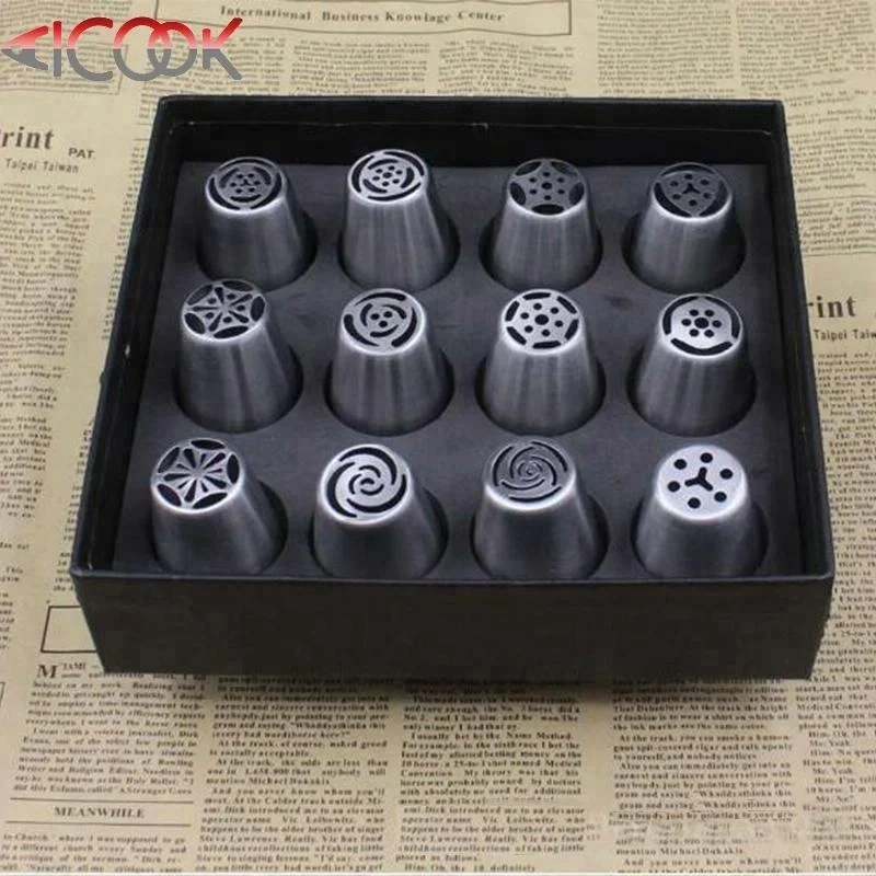 Different styles cake decorating russian nozzles