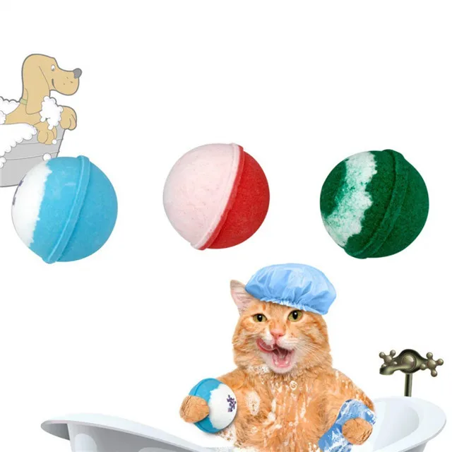 Pet Bath Grooming Supplies Relaxation Bath Bombs for Dogs and Cats Moisturizing and Aromatherapy Doggy Enjoy Shower Time