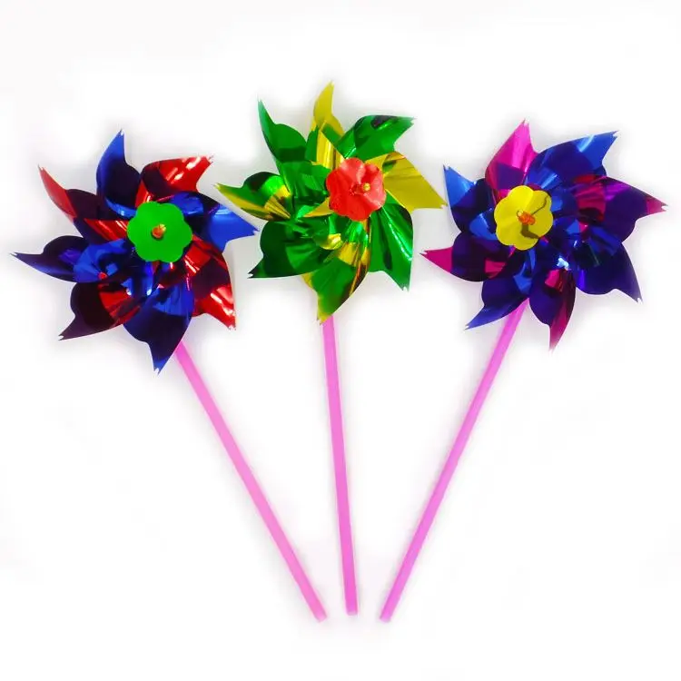 Plastic Laser small Memories toy windmills sheets small windmills