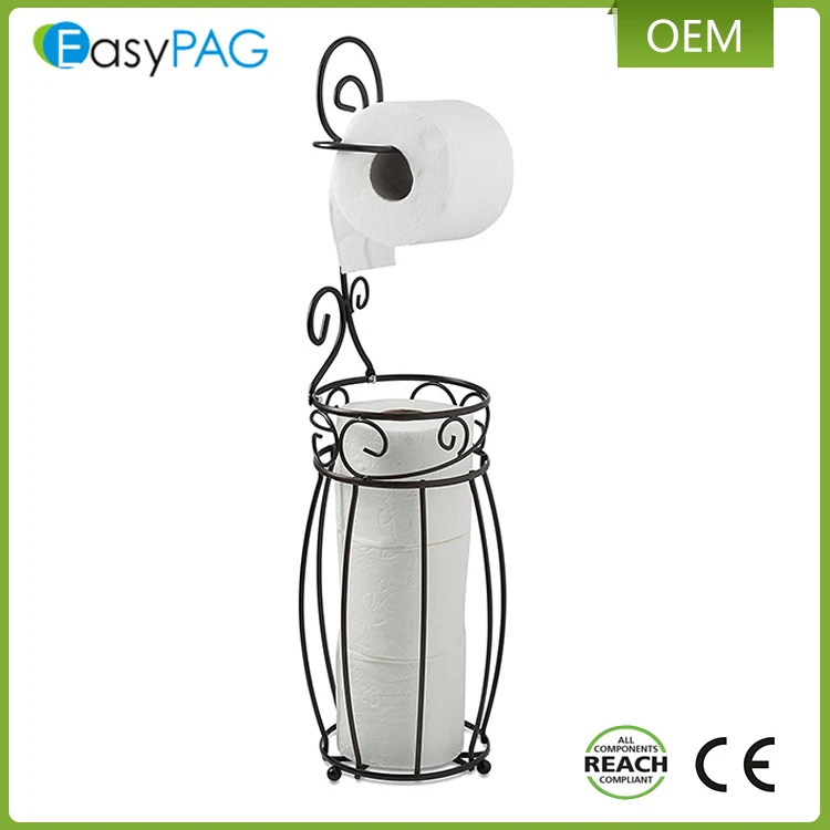 EasyPAG factory supply metal lacquer toilet paper holder stand