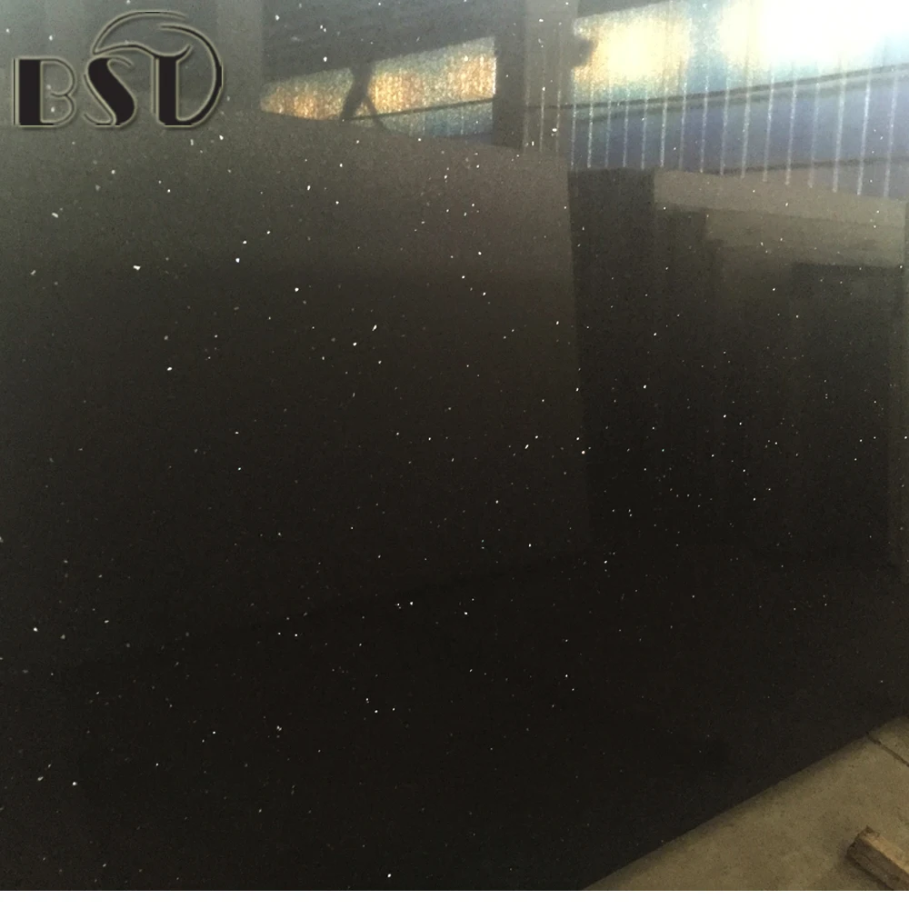 Black Galaxy Artificial Quartz Stone Countertop