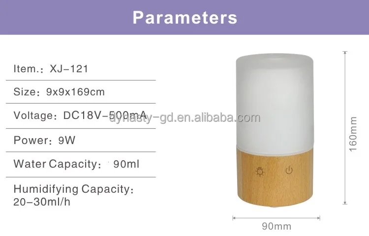 
Wood Diffuser Glass Aroma Lamp 