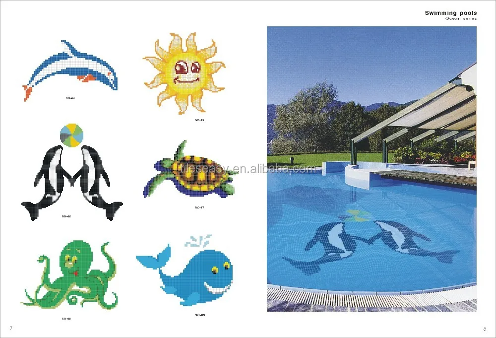 dolphin pattern for pool