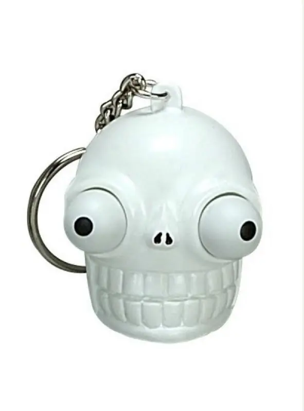 2024 3d halloween promotional item eye popper pvc keychain