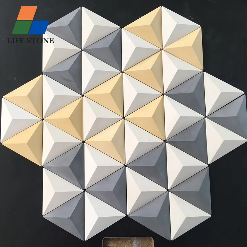 3d wall panels interior decorative stone cladding Decoration cement 3D Wall Panel for Beauty Home Commercial interior