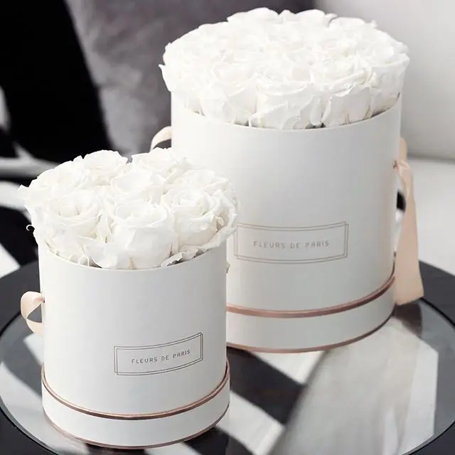 Luxury large cardboard paper flower box for fresh flower