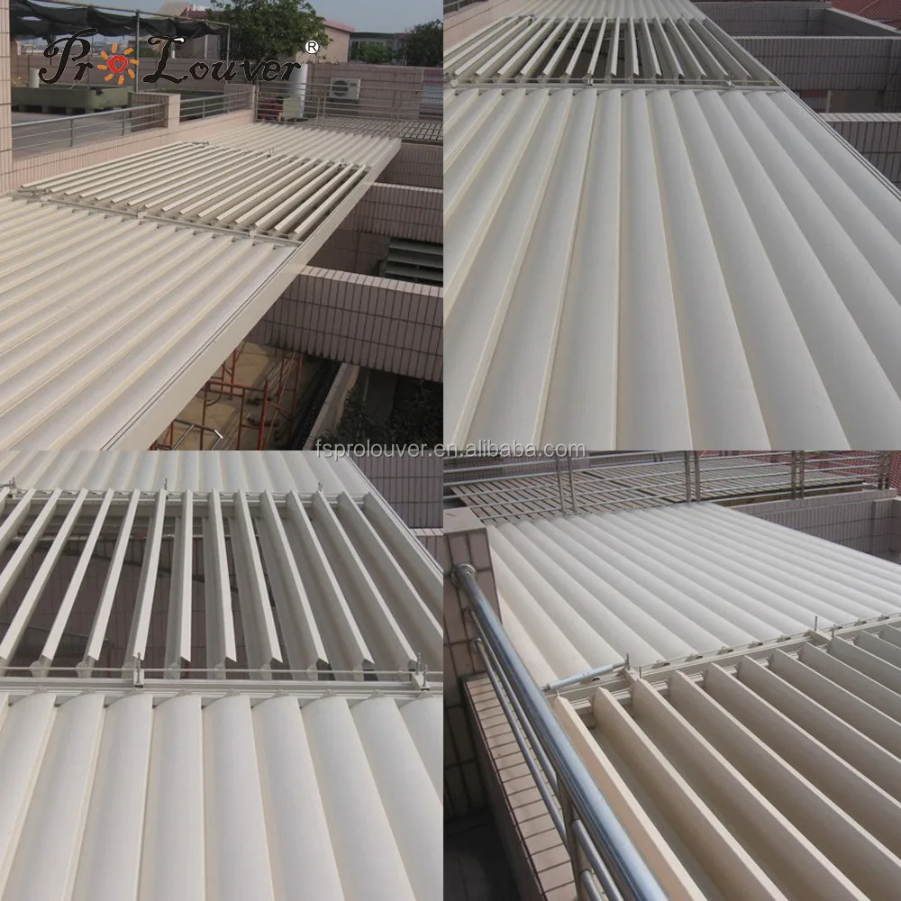 Vergola opening louver roof system