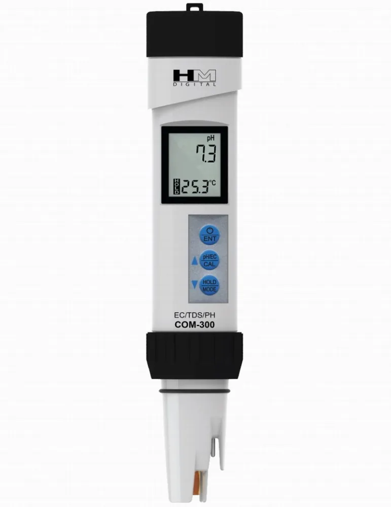 HM Digital COM-300 водонепроницаемый измеритель pH/EC/TDS/температуры